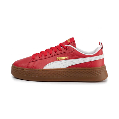 (W) Puma Smash Platform 'Red Low-Top Casual'