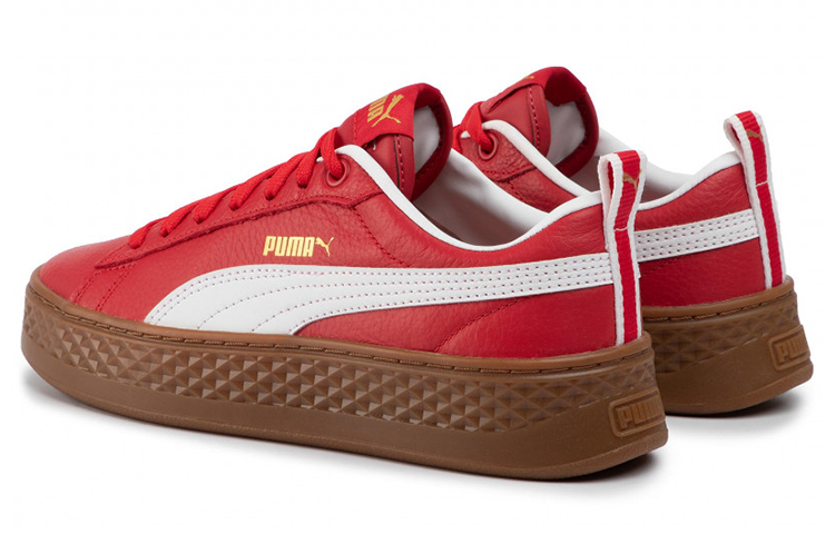 (W) Puma Smash Platform 'Red Low-Top Casual' 圖 3