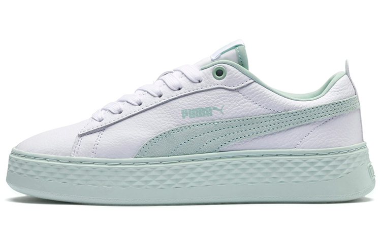 (W) Puma Smash Platform /Green 'White'