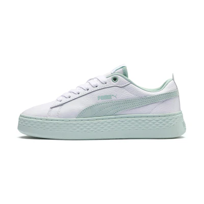 (W) Puma Smash Platform /Green 'White'
