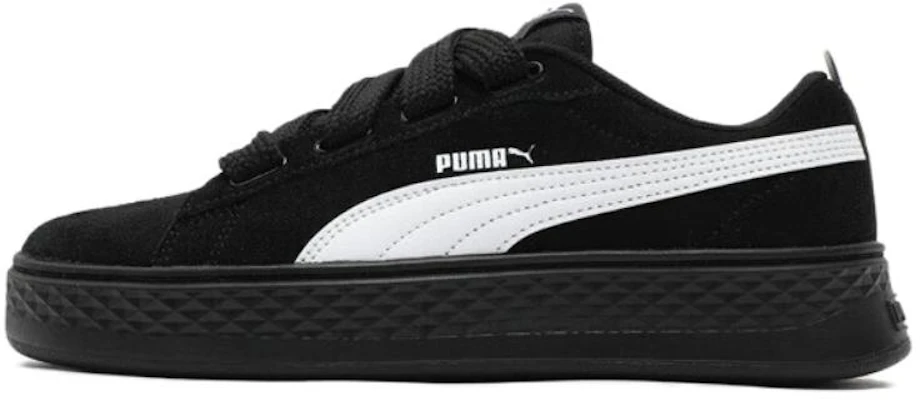 (Women) PUMA Smash Platform Black Low-Top Casual Sneakers with Elevated Sole. 404158-02 Buy (Women) PUMA Smash Platform Black Low-Top Casual Sneakers with Elevated Sole. 404158-02