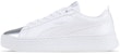 (W) Puma Smash Platform Kasut Skateboard Klasik Perak 366927-01