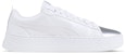 (W) Puma Smash Platform Kasut Skateboard Klasik Perak 366927-01