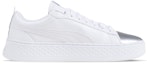 Order (W) Puma Smash Platform Kasut Skateboard Klasik Perak 366927-01