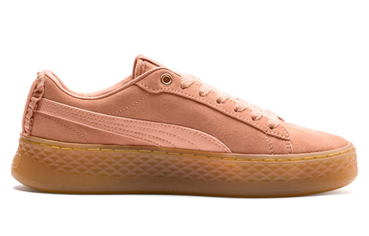 Order PUMA Smash Platform Frill 復古 低筒 板鞋 女款 珊瑚色