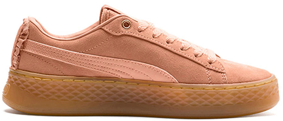 PUMA Smash Platform Frill 復古 低筒 板鞋 女款 珊瑚色 Order PUMA Smash Platform Frill 復古 低筒 板鞋 女款 珊瑚色