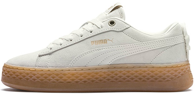 PUMA Smash Platform Frill 輕便耐磨 低筒 板鞋 女款 白棕 Buy PUMA Smash Platform Frill 輕便耐磨 低筒 板鞋 女款 白棕