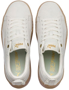 PUMA Smash Platform Frill 輕便耐磨 低筒 板鞋 女款 白棕 Shop PUMA Smash Platform Frill 輕便耐磨 低筒 板鞋 女款 白棕