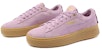 (W) Puma Smash Platform Frill Sneaker Wanita Ungu Coklat Rendah 366928-05