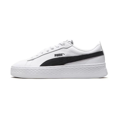 (W) Puma Smash Platform L 'White Black'