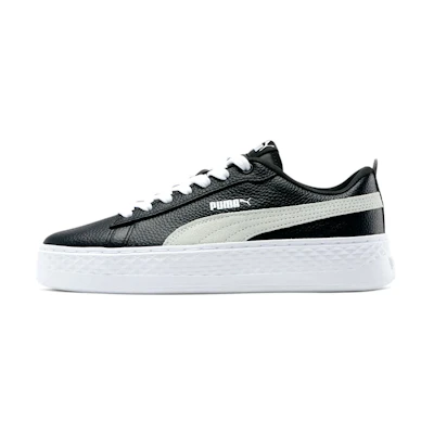 (W) Puma Smash Platform Leather 'Black'