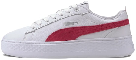 (Women) Puma Smash Platform Leather 'White Bright Rose' 366487-20 (Women) Puma Smash Platform Leather 'White Bright Rose' 366487-20