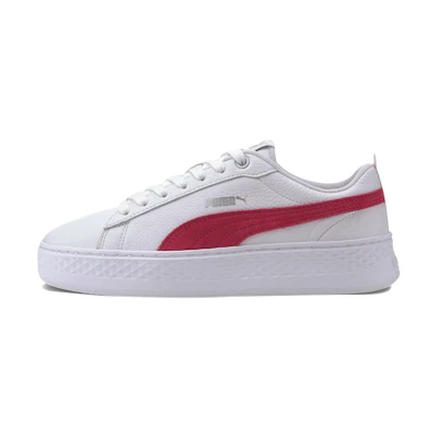 (W) Puma Smash Platform Leather 'White Bright Rose'