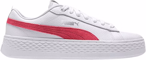 (Women) Puma Smash Platform Leather 'White Bright Rose' 366487-20 (Women) Puma Smash Platform Leather 'White Bright Rose' 366487-20