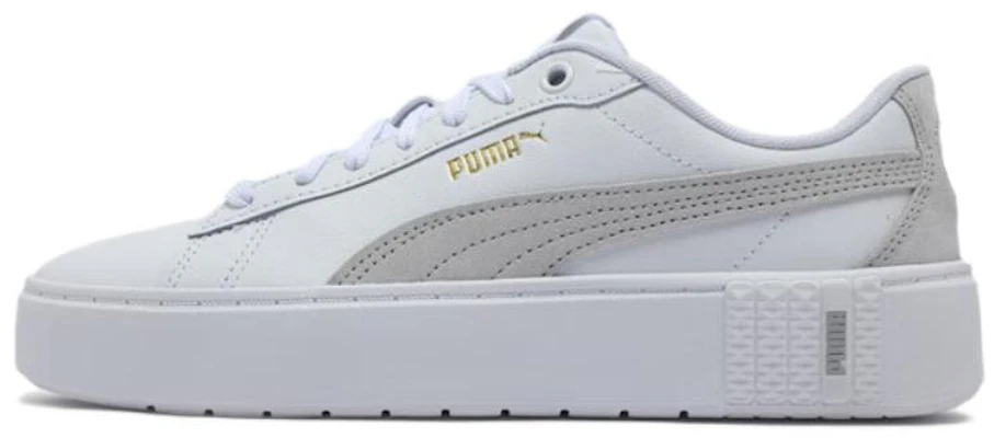 (Women) Puma Smash Platform Low-Top Sneakers White Grey Lightweight Casual. 392979-01 Buy (Women) Puma Smash Platform Low-Top Sneakers White Grey Lightweight Casual. 392979-01