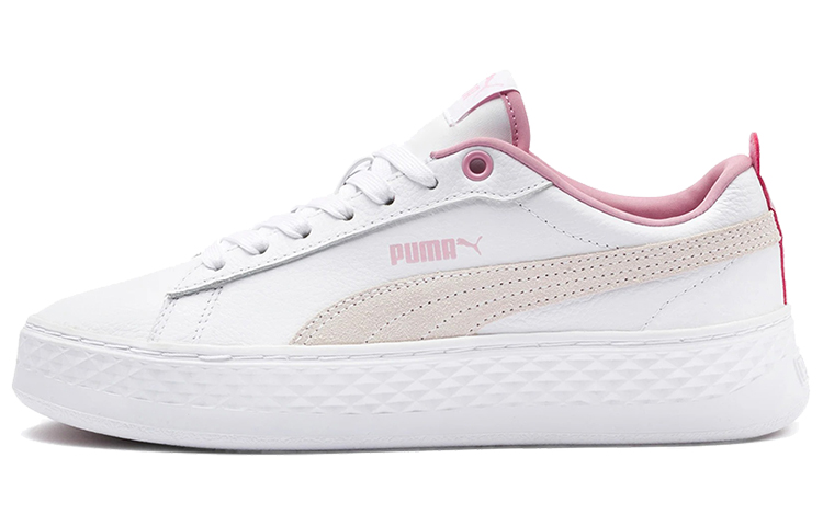 (Women) Puma Smash Platform Low 'White Pale Pink'  366487-08