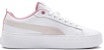 (W) Puma Smash Platform Rendah 'Putih Merah Jambu Pucat' 366487-08