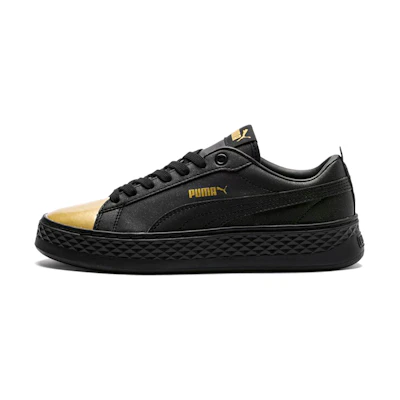 (W) Puma Smash Platform Lx Black/Gold
