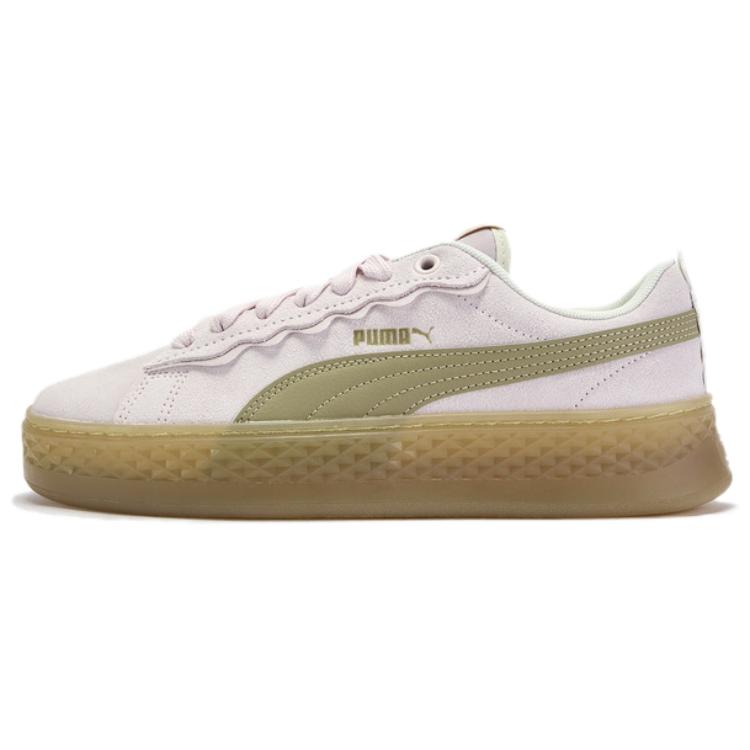 (Women) PUMA Smash Platform Scallop Retro Low-Top Sneakers Pink. 406748-01