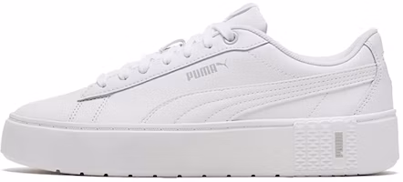 (Women) Puma Smash Platform V2 'Triple White' 373035-01 (Women) Puma Smash Platform V2 'Triple White' 373035-01