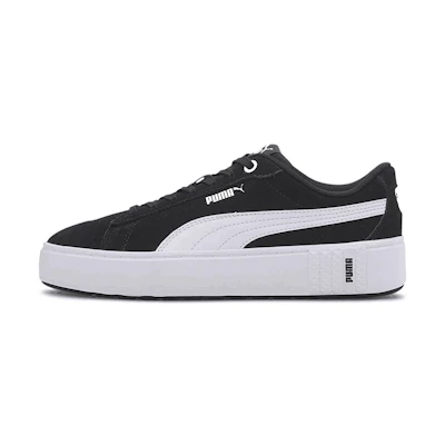 (W) Puma Smash Platform V2 Suede 'Black White'