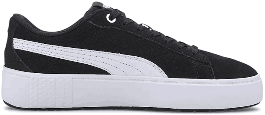 (Women) Puma Smash Platform V2 Suede 'Black White' 373037-04 Order (Women) Puma Smash Platform V2 Suede 'Black White' 373037-04