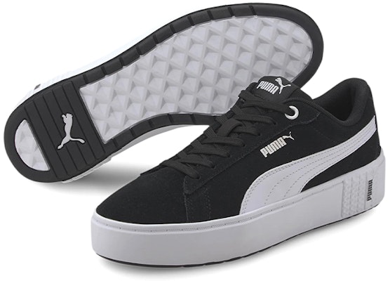 (W) Puma Smash Platform V2 Suede 'Hitam Putih' 373037-04 Lookbook (W) Puma Smash Platform V2 Suede 'Hitam Putih' 373037-04