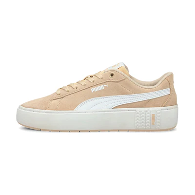 (W) Puma Smash Platform V2 Suede 'Khaki White'