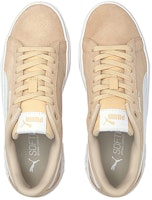 PUMA Smash platform v2 麂皮 轻便耐磨 低帮 板鞋 女款 卡其白 Lookbook PUMA Smash platform v2 麂皮 轻便耐磨 低帮 板鞋 女款 卡其白