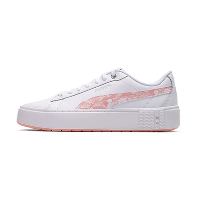 (W) Puma Smash Platform V2 Untamed Su Shoes For White/Pink
