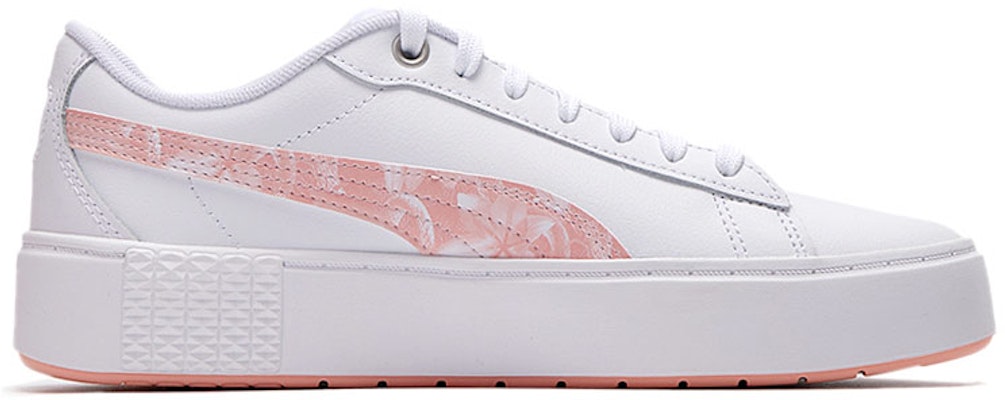 (W) Puma Smash Platform V2 Untamed Sepatu Wanita Putih/Pink 368885-01 Order (W) Puma Smash Platform V2 Untamed Sepatu Wanita Putih/Pink 368885-01