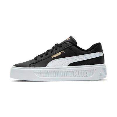 (W) Puma Smash Platform v3 'Black White Gold'
