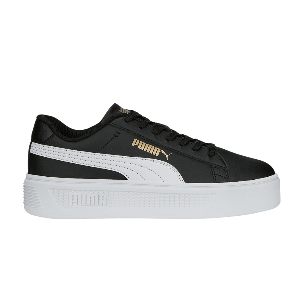 (Women) Puma Smash Platform v3 'Black White Gold' 390758-02 - 390758-02 ...