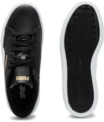 (W) Puma Smash Platform v3 'Hitam Putih Emas' 390758-02 Purchase (W) Puma Smash Platform v3 'Hitam Putih Emas' 390758-02