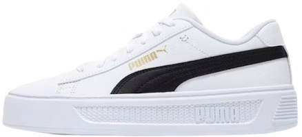 (Women) Puma Smash Platform v3 'White Black Gold' 390758-04 (Women) Puma Smash Platform v3 'White Black Gold' 390758-04