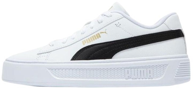 (W) 푸마 스매쉬 플랫폼 v3 '화이트 블랙 골드' 390758-04 Buy (W) 푸마 스매쉬 플랫폼 v3 '화이트 블랙 골드' 390758-04