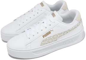Shop (W) Puma Smash Platform V3 ''Laser Cut - Wit Pristine Goud'' 389403-01