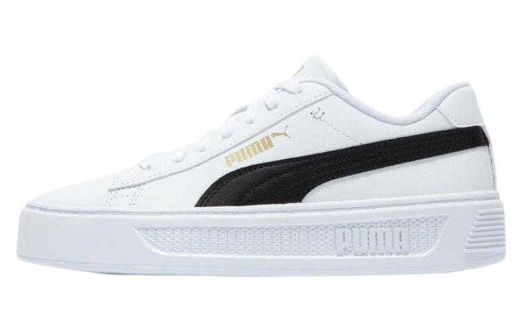 (Women) Puma Smash Platform v3 'White Black Gold' 390758-04