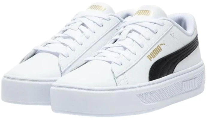 (Women) Puma Smash Platform v3 'White Black Gold' 390758-04 Shop (Women) Puma Smash Platform v3 'White Black Gold' 390758-04