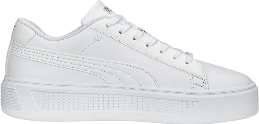 (Women) Puma Smash Platform V3 'White Silver' 390758-01 Order (Women) Puma Smash Platform V3 'White Silver' 390758-01