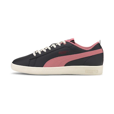 (W) Puma Smash v2 Black/Pink
