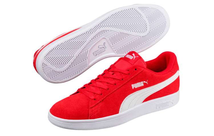 Lookbook PUMA Smash v2 休閒 低筒 板鞋 女款 紅