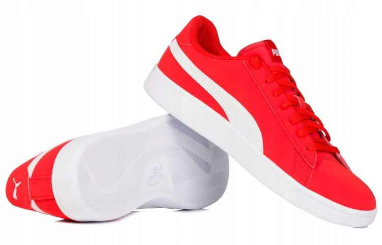 Shop (W) プーマ スマッシュV2 バック レッド/ホワイト 365160-03