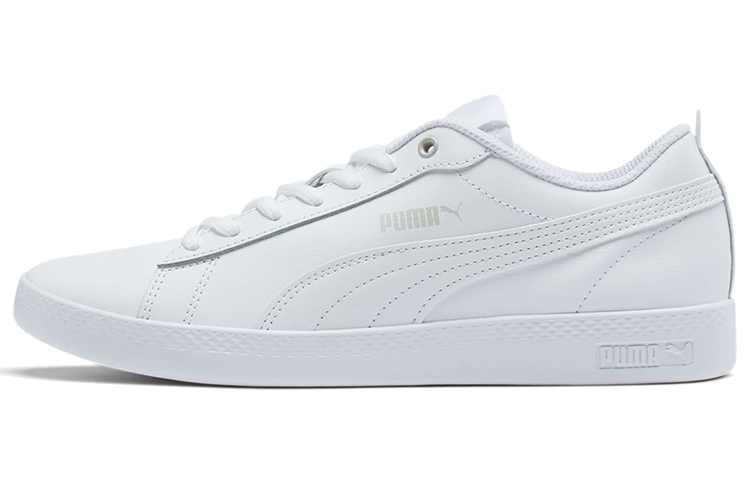 (Women) Puma Smash v2 Leather 'Triple White'  365208-04