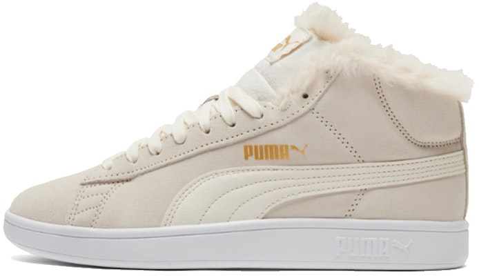 (Women) Puma Smash V2 Mid-Top Sneakers Beige/White 385005-02 Buy (Women) Puma Smash V2 Mid-Top Sneakers Beige/White 385005-02