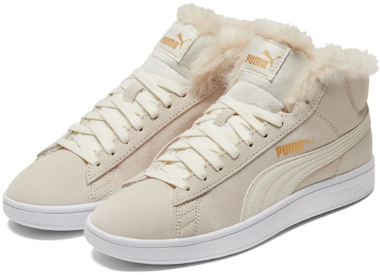 (Women) Puma Smash V2 Mid-Top Sneakers Beige/White 385005-02 Lookbook (Women) Puma Smash V2 Mid-Top Sneakers Beige/White 385005-02