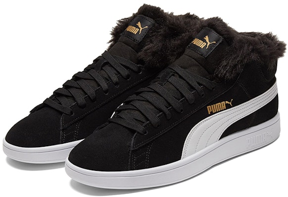 PUMA Smash V2 中筒 板鞋 女式 黑色 Lookbook PUMA Smash V2 中筒 板鞋 女式 黑色