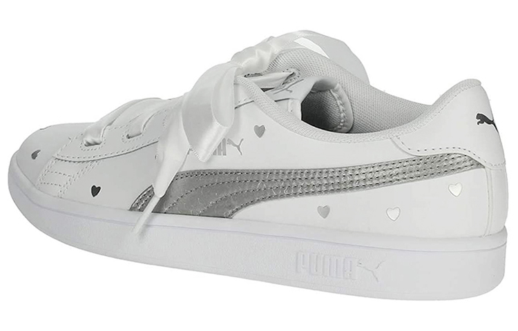 Shop PUMA Smash Smash V2 緞帶 低幫 板鞋 女款 白