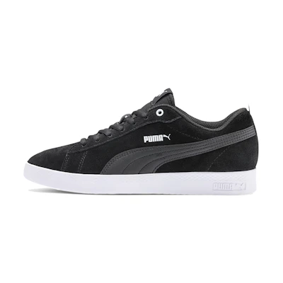(W) Puma Smash v2 SD Black/White Low Casual Board Shoes