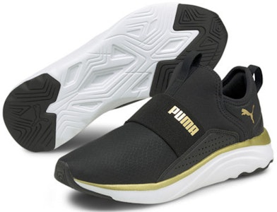 彪馬 Softride Softride Sophia 透氣舒適 低幫運動鞋 女款 黑金 Lookbook 彪馬 Softride Softride Sophia 透氣舒適 低幫運動鞋 女款 黑金